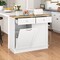 Costway Wooden Kitchen Trash Cabinet Tilt Out Bin Holder w/ Drawer & Storage Shelf Black/White/Coffee/Gray